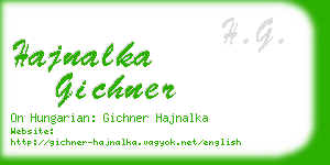 hajnalka gichner business card